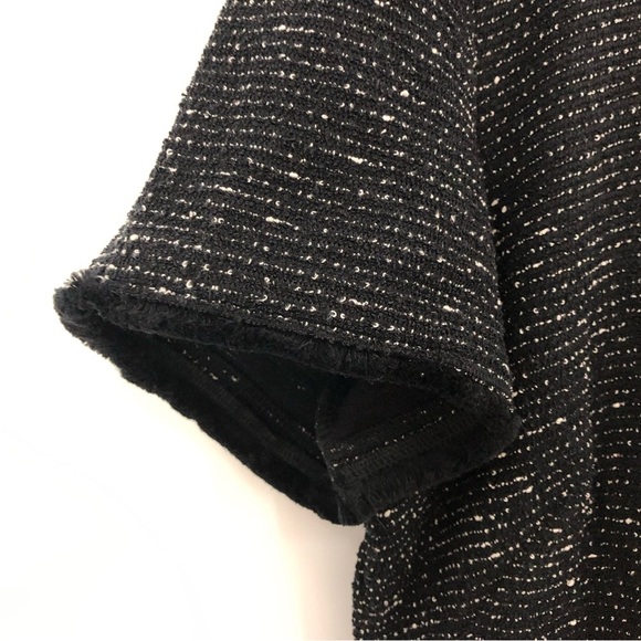 NWT Loft Plus 16 tweed fit and flare dress black white size zipper 0941 - Picture 4 of 14